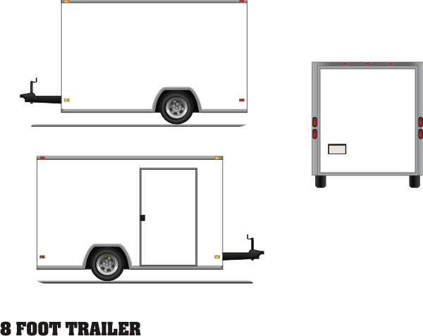 ENCLOSED 8 FT TRAILER